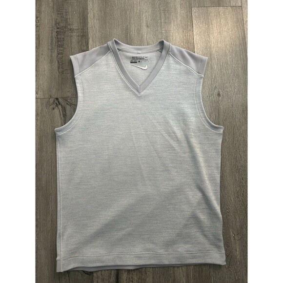 Nike Golf Vest Men’s Medium Gray Tour Performance Dri Fit Sleeveless Jacket - Picture 1 of 6
